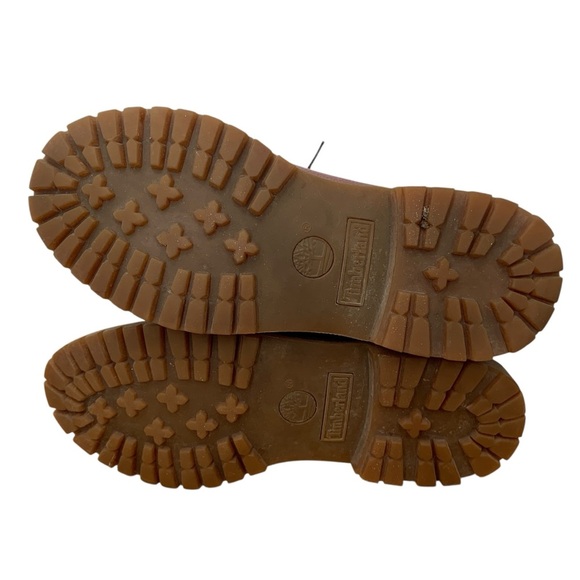 Timberland Combat Boots Size 8 Red Maroon Lace Up Leather Military Burgundy Fall - Picture 2 of 10